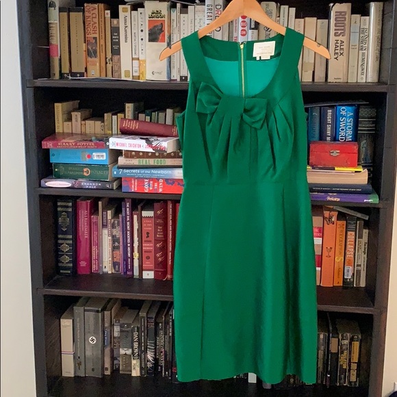 Kate Spade Emerald green bow dress - Picture 2 of 4